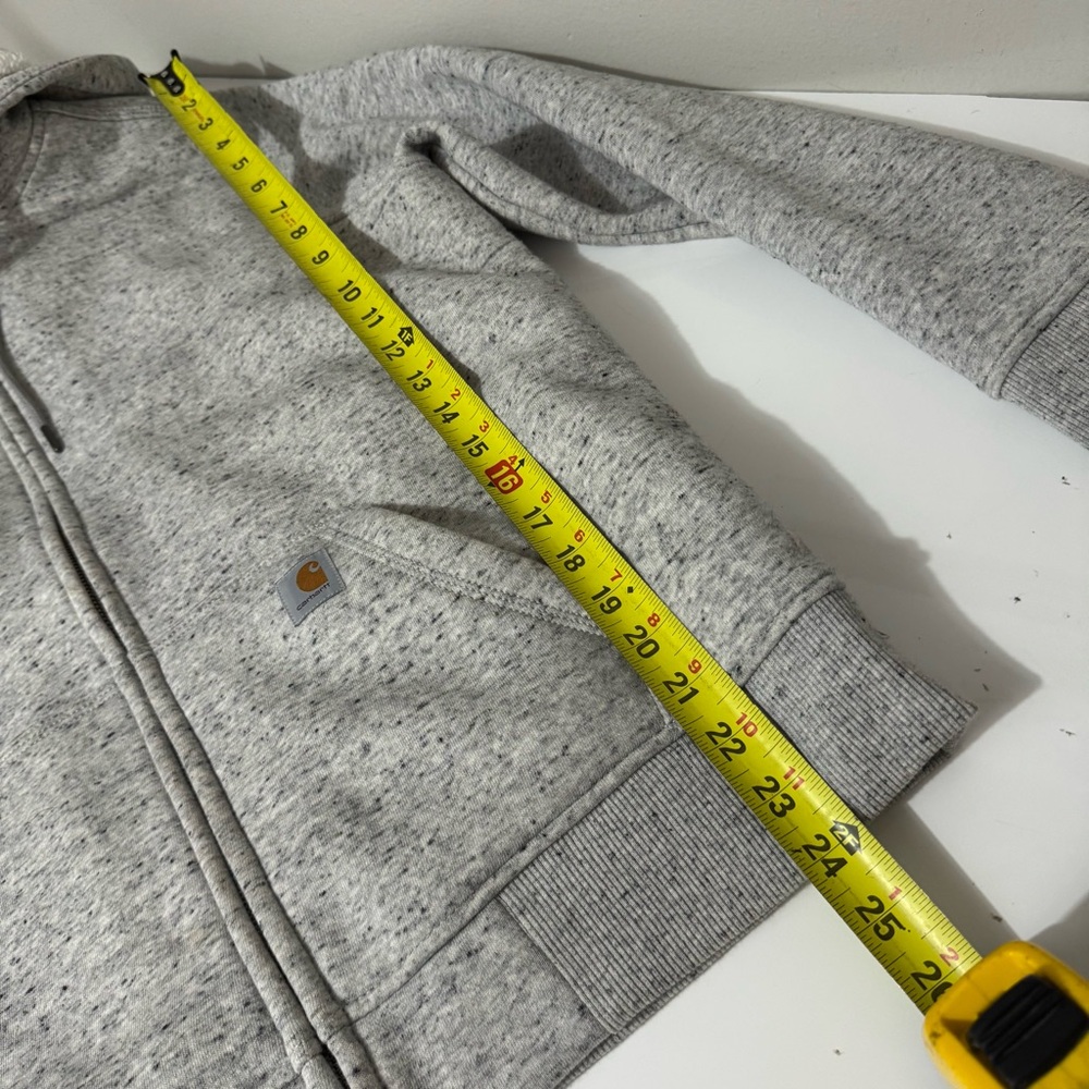 Carhartt Women's Light relax fit Gray Zip-Up fleece lined Hoodie medium - Picture 7 of 8